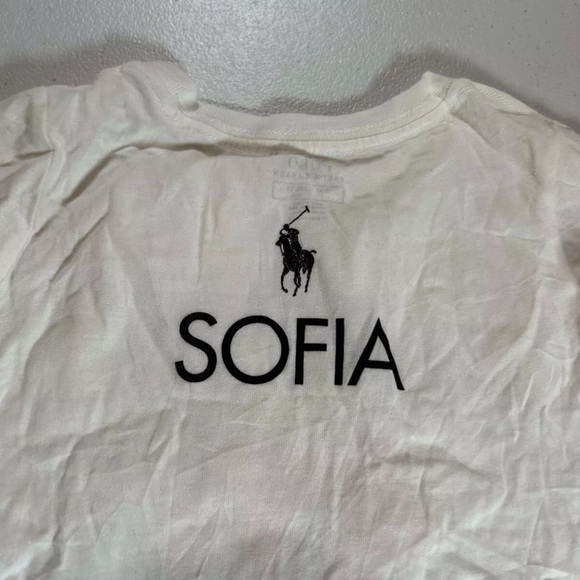 New Polo Ralph Lauren Girl's Bear White Cotton T-shirt 3T dirty - Picture 10 of 10